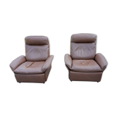 Pair of DeSede DS 49 leather armchairs