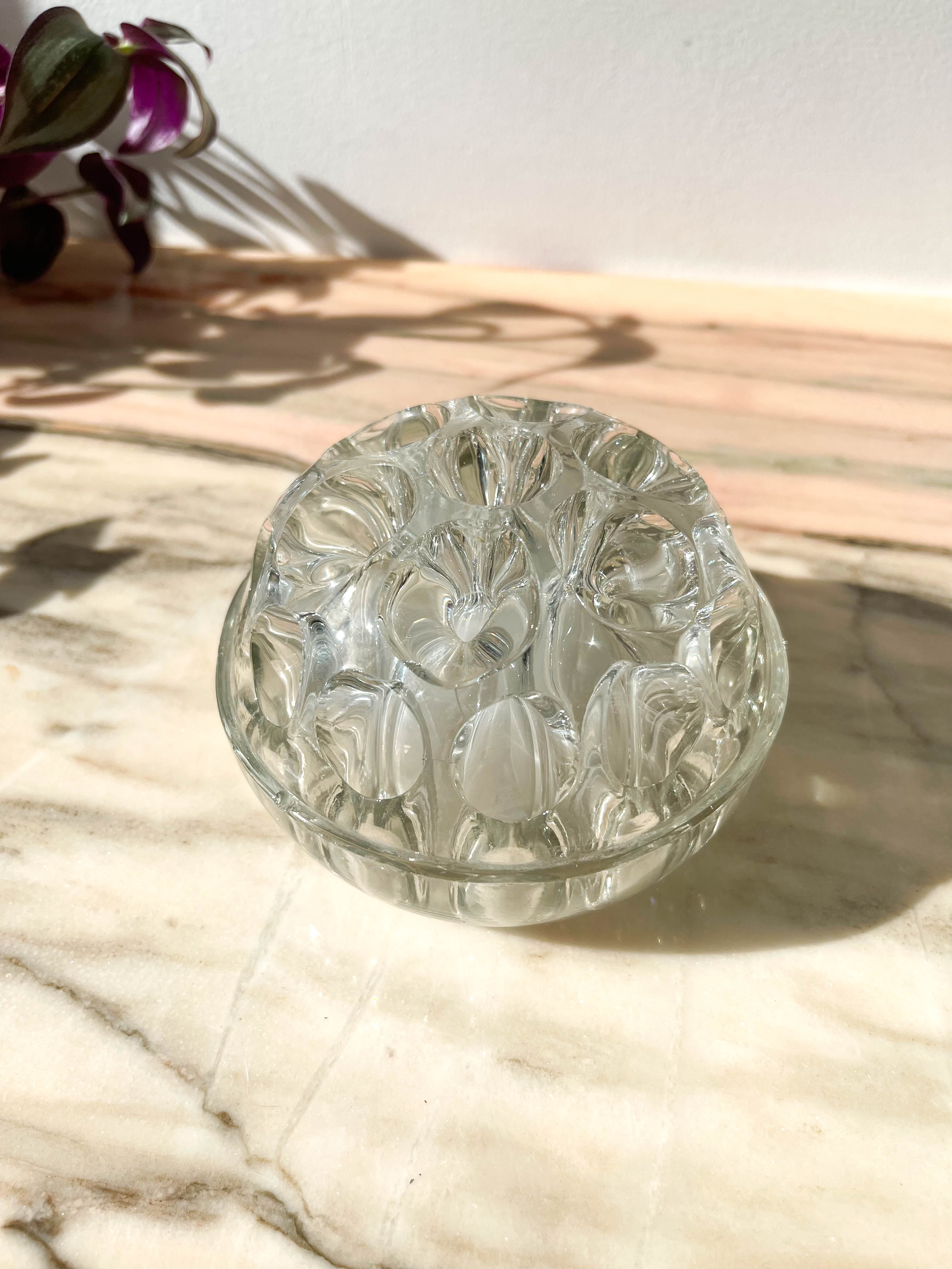 Vintage glass flower pick N5 Made in France