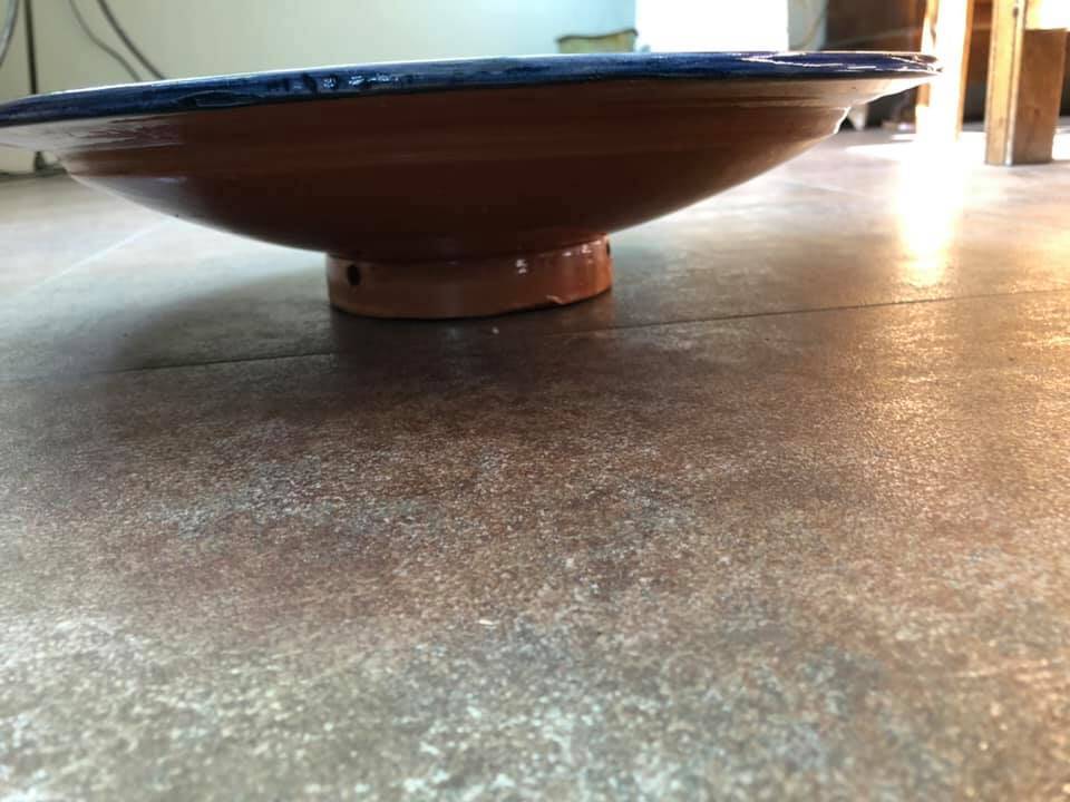 large enameled dish