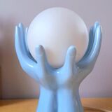 80s enameled ceramic hand lamp