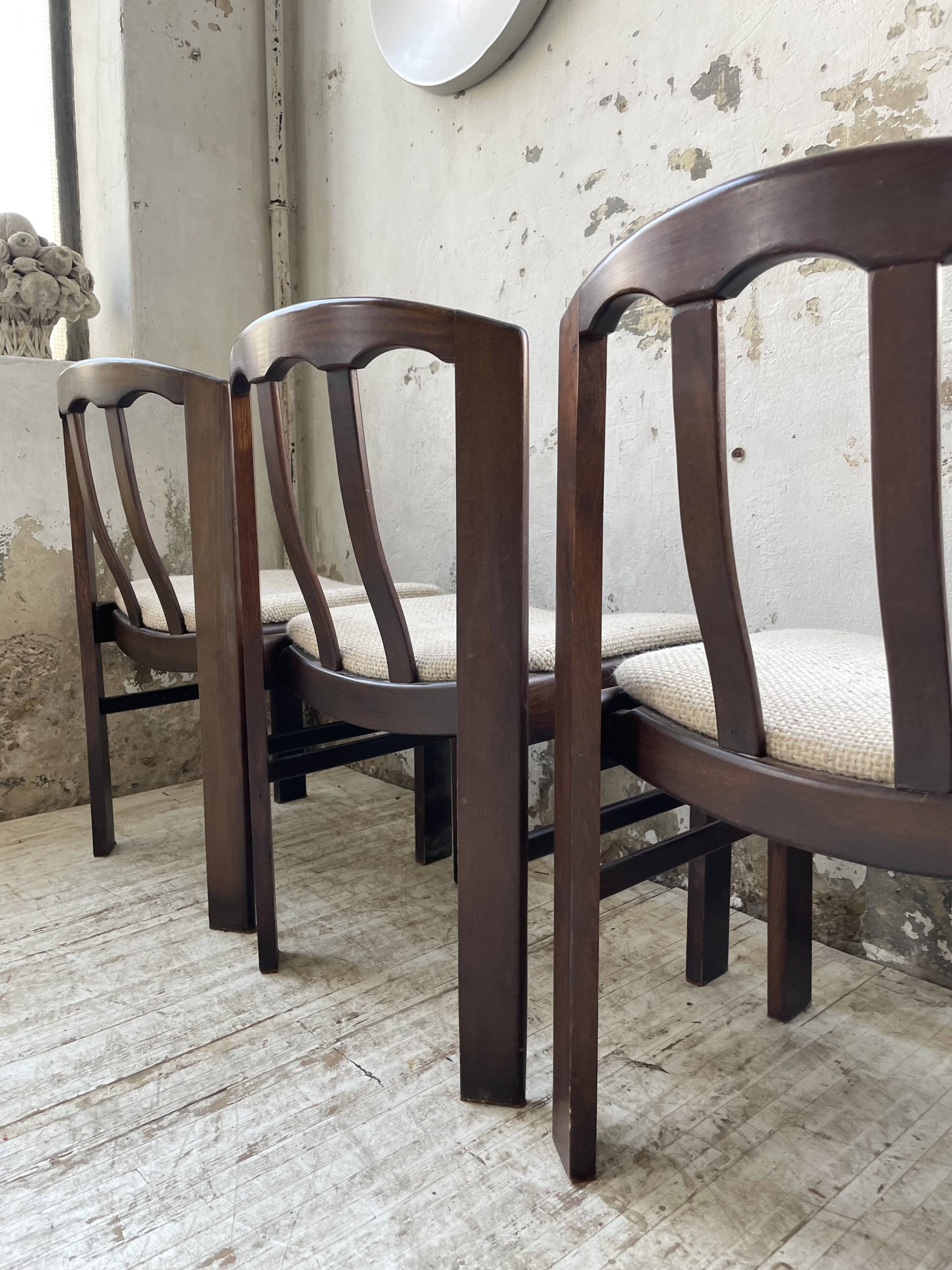 4 Scandinavian mahogany chairs