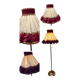 Unique floor lamp in Marie Antoinette style with a golden base.
