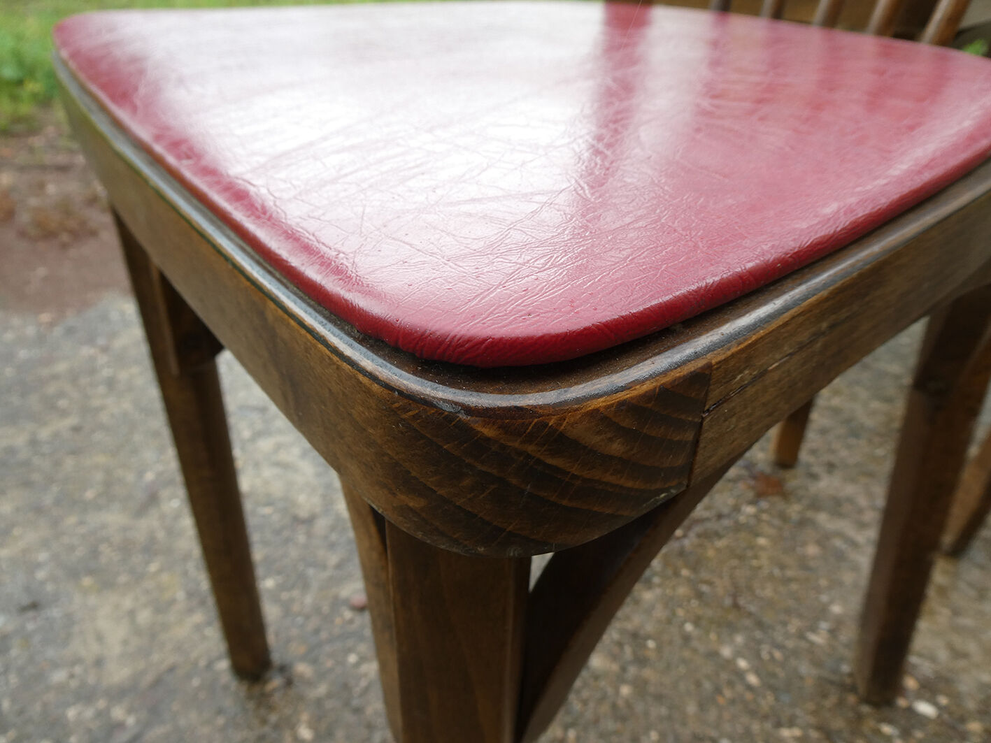 Lot of 6 chairs bistro Baumann No.12 red skai