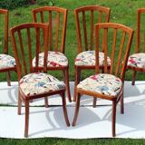6 chaises Baumann, tissu Kandinsky