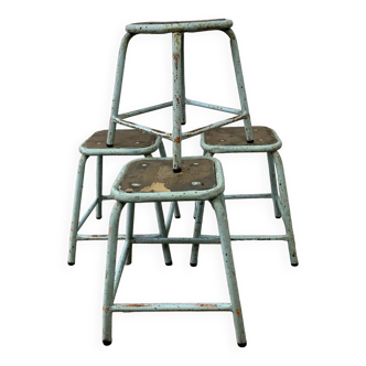 Series of 4 vintage stools