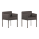Chaises Ligne Roset en tissu gris, France années 2000, ensemble de 2.