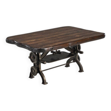 Table basse industrielle vintage, années 1950