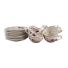 Coffee cups + saucers x10 (Céranord Saint Amand porcelain)