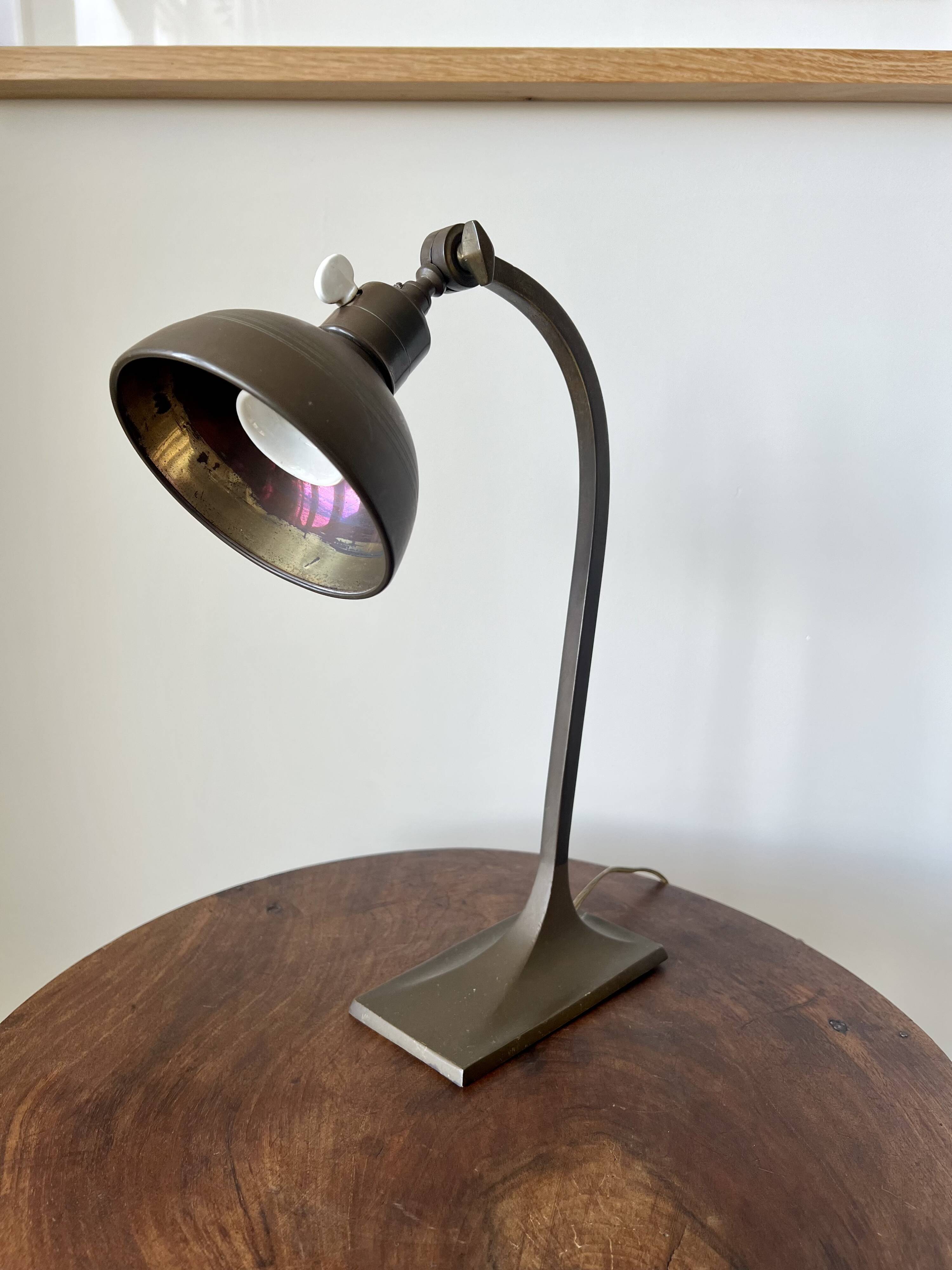 Art Deco brass table lamp, early 20th Century