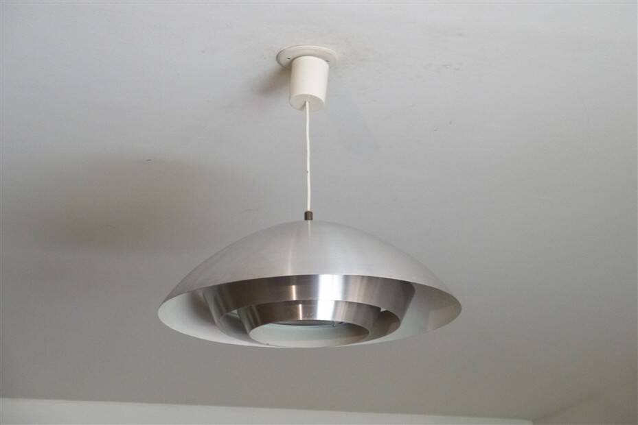 1970s Scandinavian metal pendant light