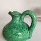 Green glazed ceramic pitcher, marius giuge at vallauris 50's