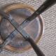 high factory stool made of wood and metal