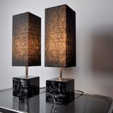 Pair of tarogo table lamps, Japan, 1980