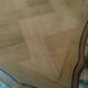 Louis XV style table in oak and cherry wood.