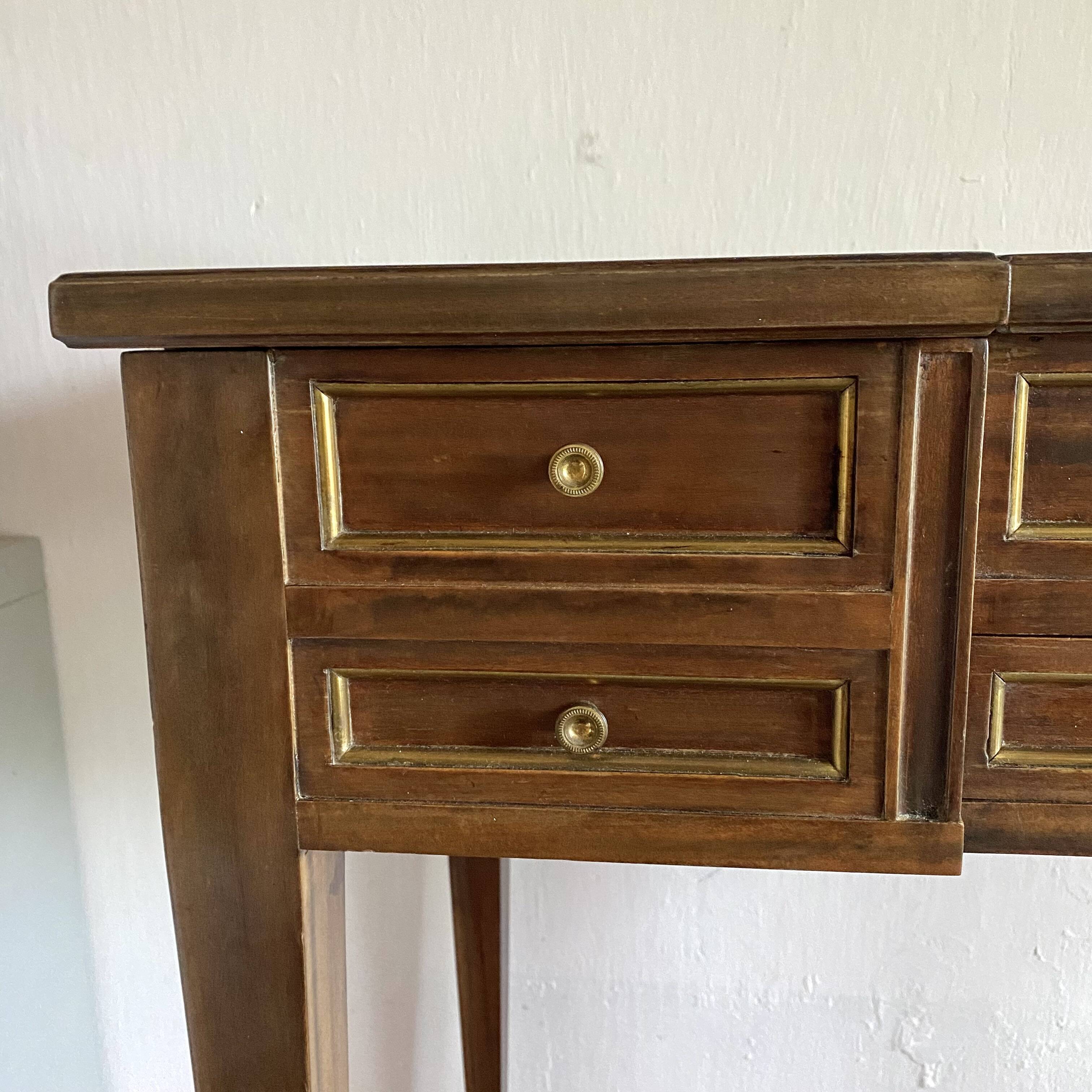 Dressing table, Louis XVI style mahogany side desk