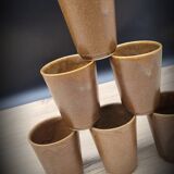 Set 6 cups Digoin stoneware