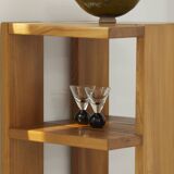 Shelf / Console in solid wood (Elm) vintage Regain house Circa 1980
