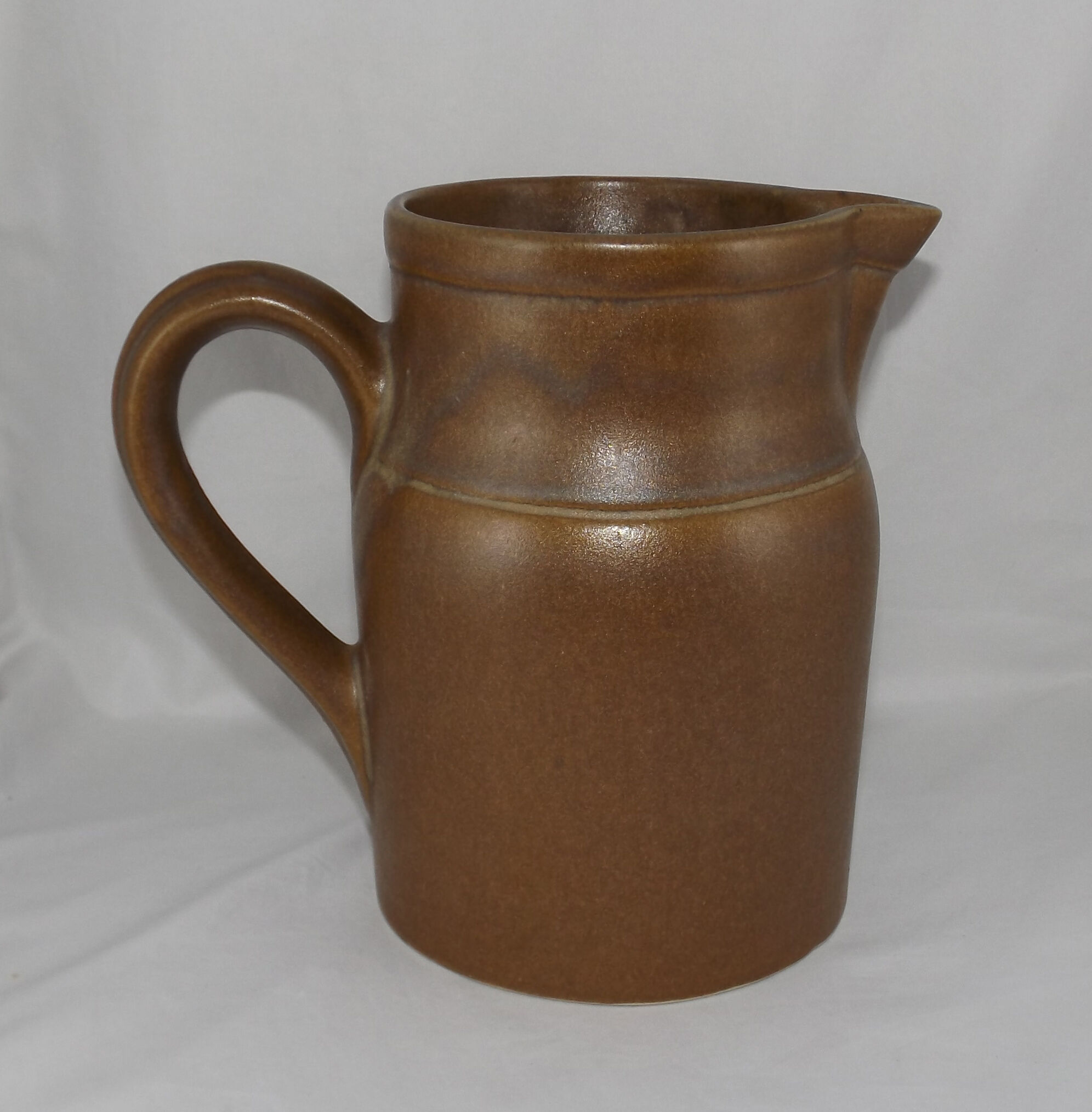 Vintage stoneware pitcher by the Digoin factory, France