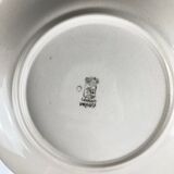 Set of 10 flat plates Longwy, 20th century, floral decoration.