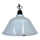Industrial French Grey Enamel Factory Pendant Lamp, 1960s