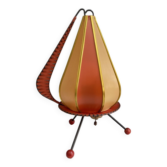 Lampe de table Viehweger "Aladdin" en rouge années 1950