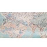 Very large vintage world map from 1970