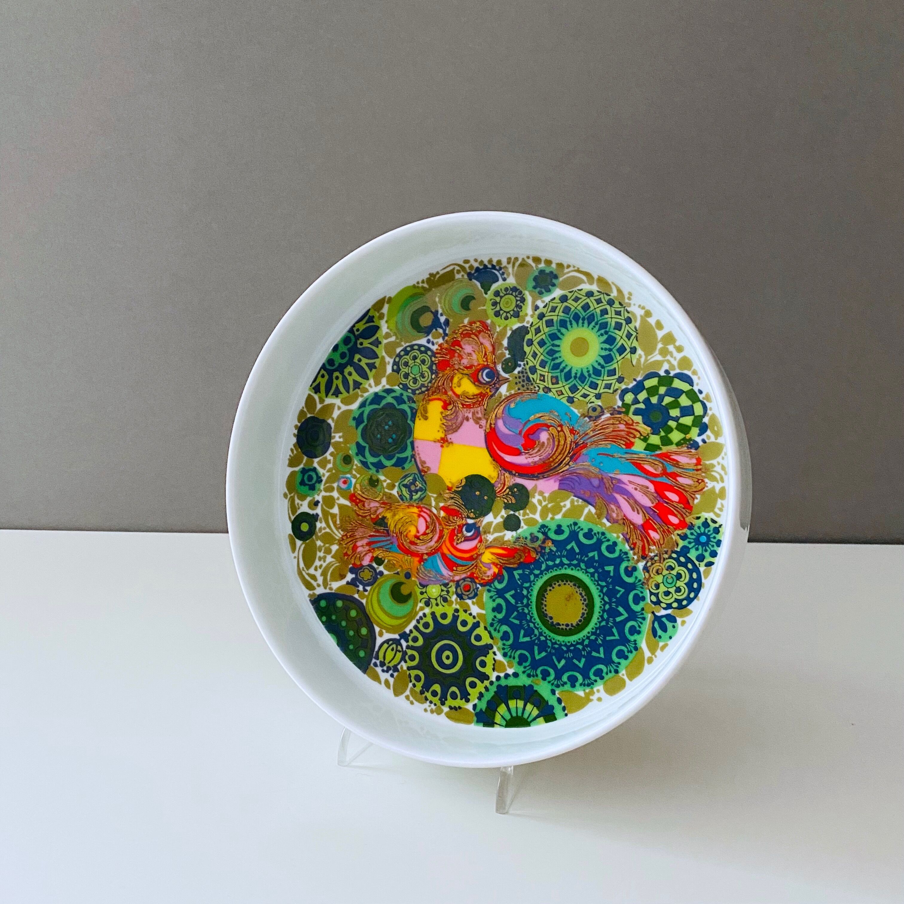 Rosenthal Feuervogel Porcelain Bowl by Björn Wiinblad, Rosenthal Studio Line, Bowl, Plate