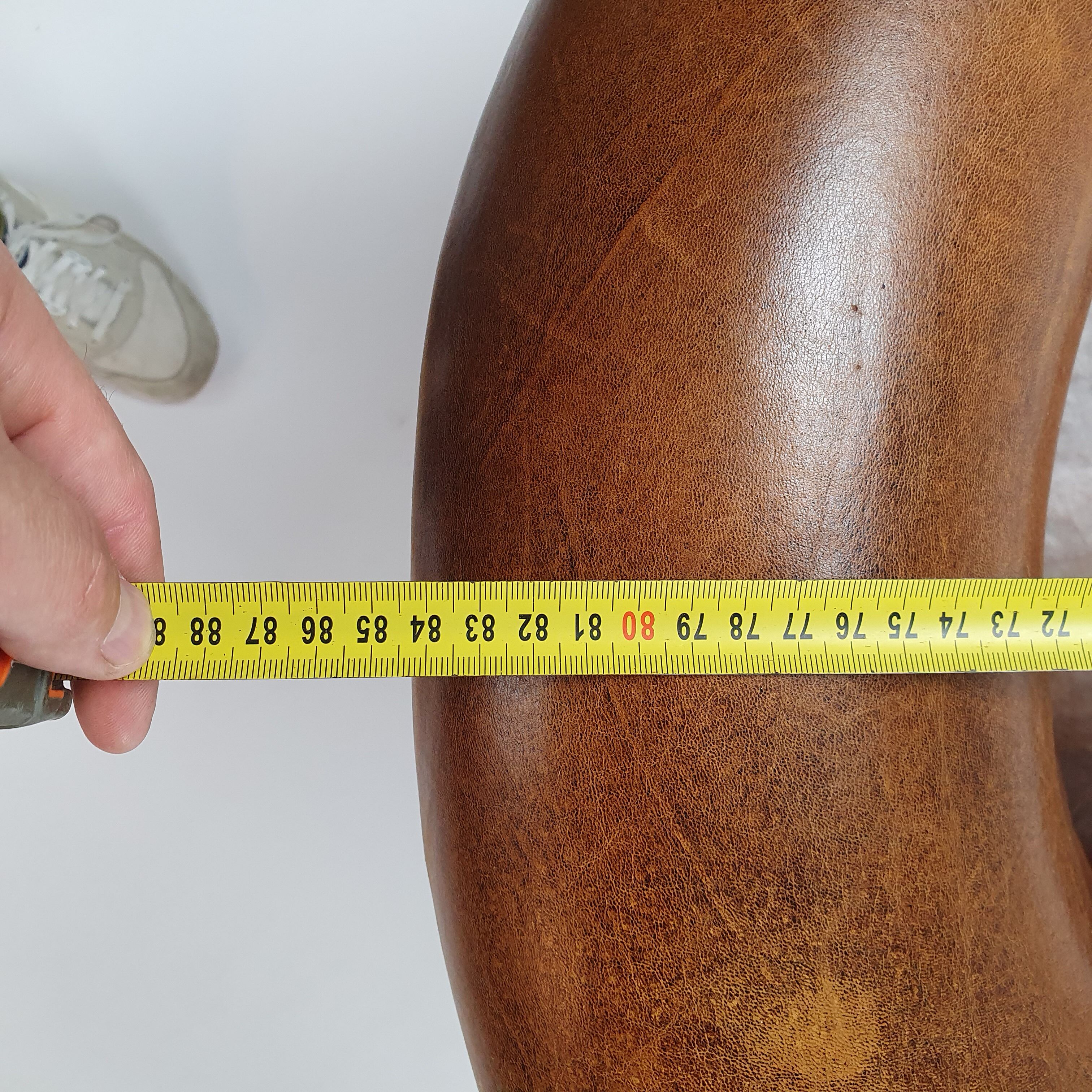 Vintage leather club chair, 1970s