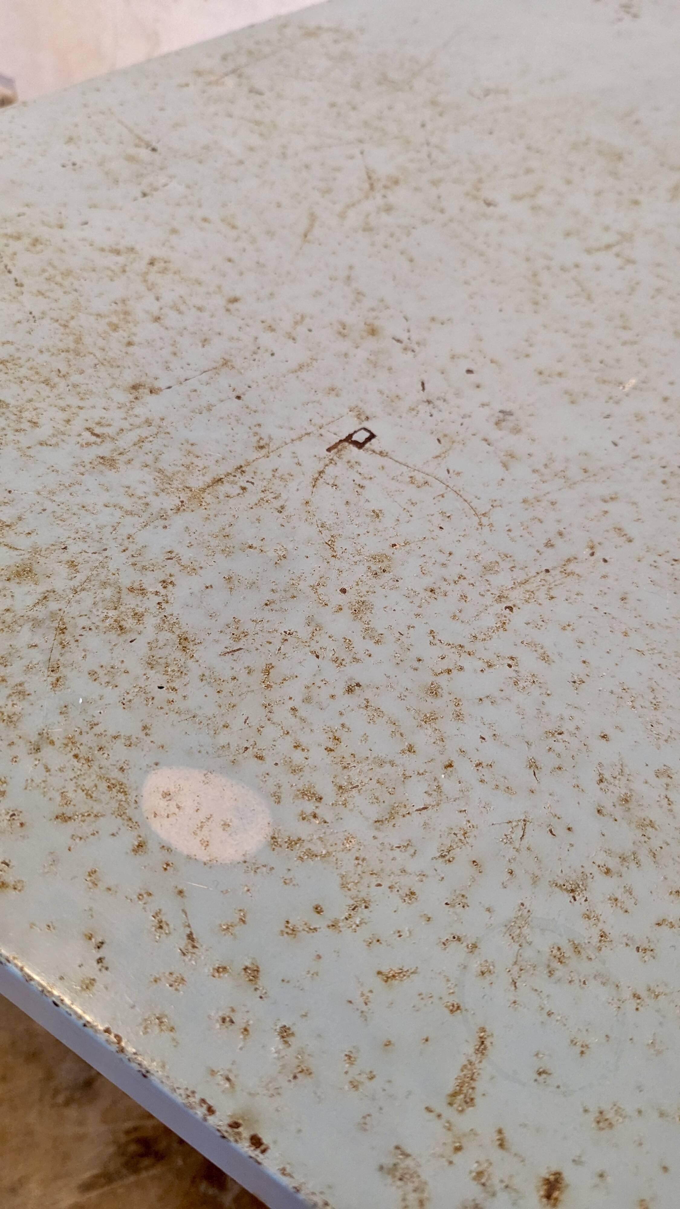 Tolix T55 kitchen table by Xavier Pauchard.