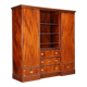 Antique mahogany and brass wardrobe, United Kingdom, 20th century