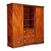 Antique mahogany and brass wardrobe, United Kingdom, 20th century