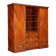 Antique mahogany and brass wardrobe, United Kingdom, 20th century