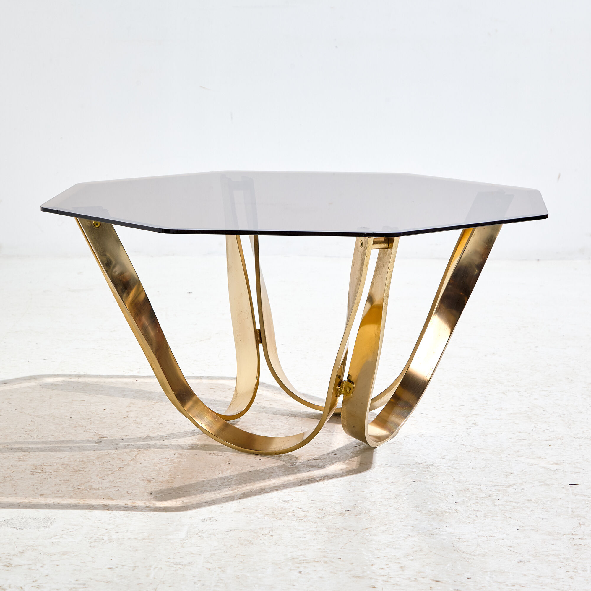 Brass coffee table by Roger Sprunger for Dunbar