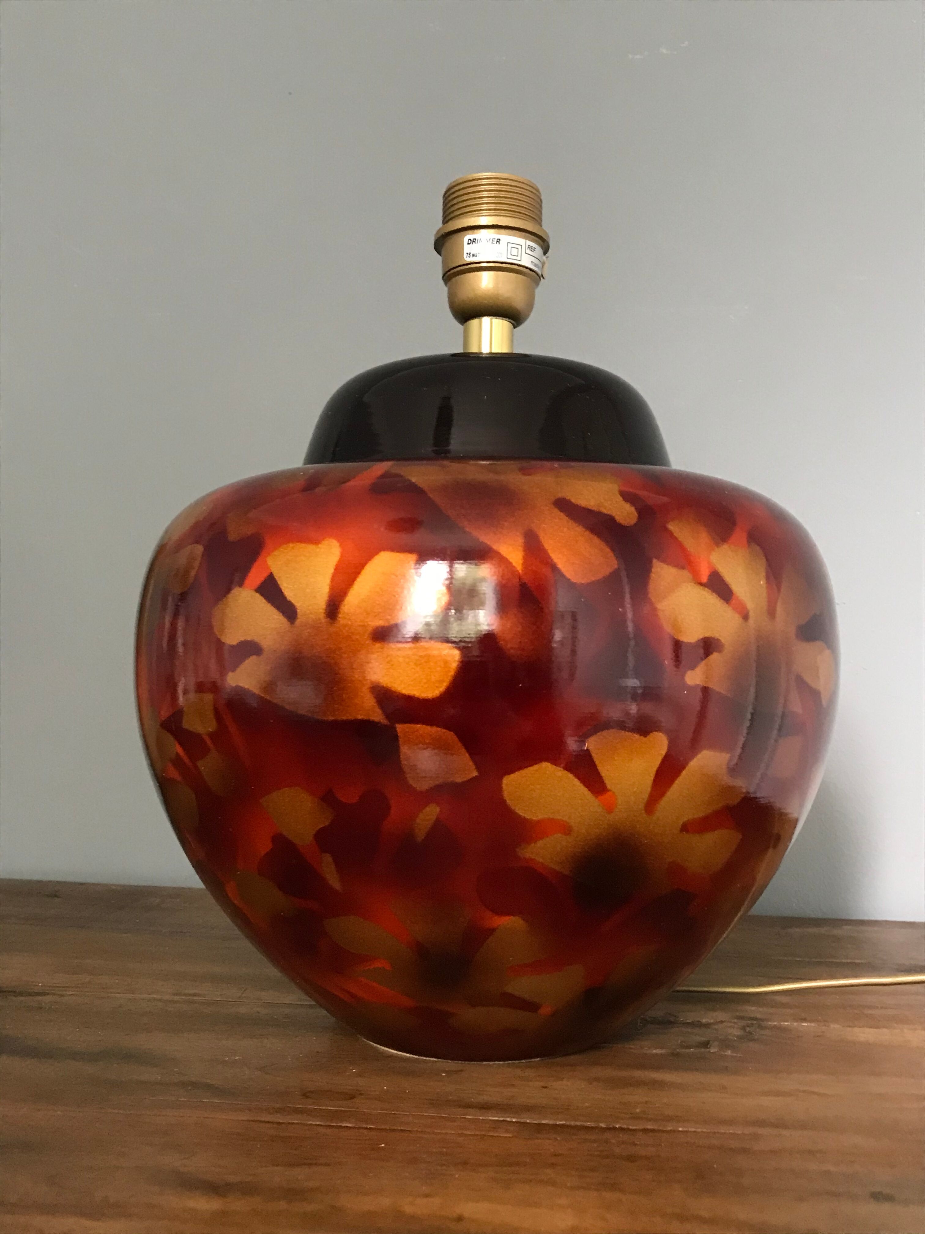 Vintage ceramic lamp by L. Drimmer