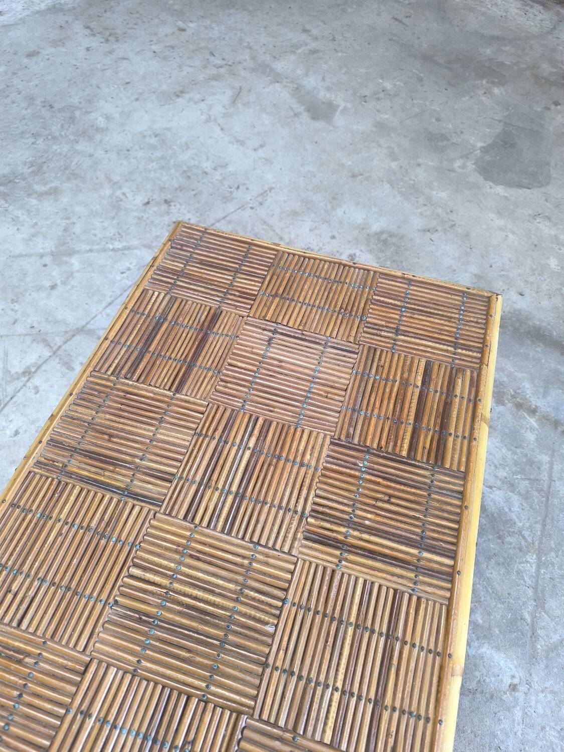 Vintage rattan coffee table