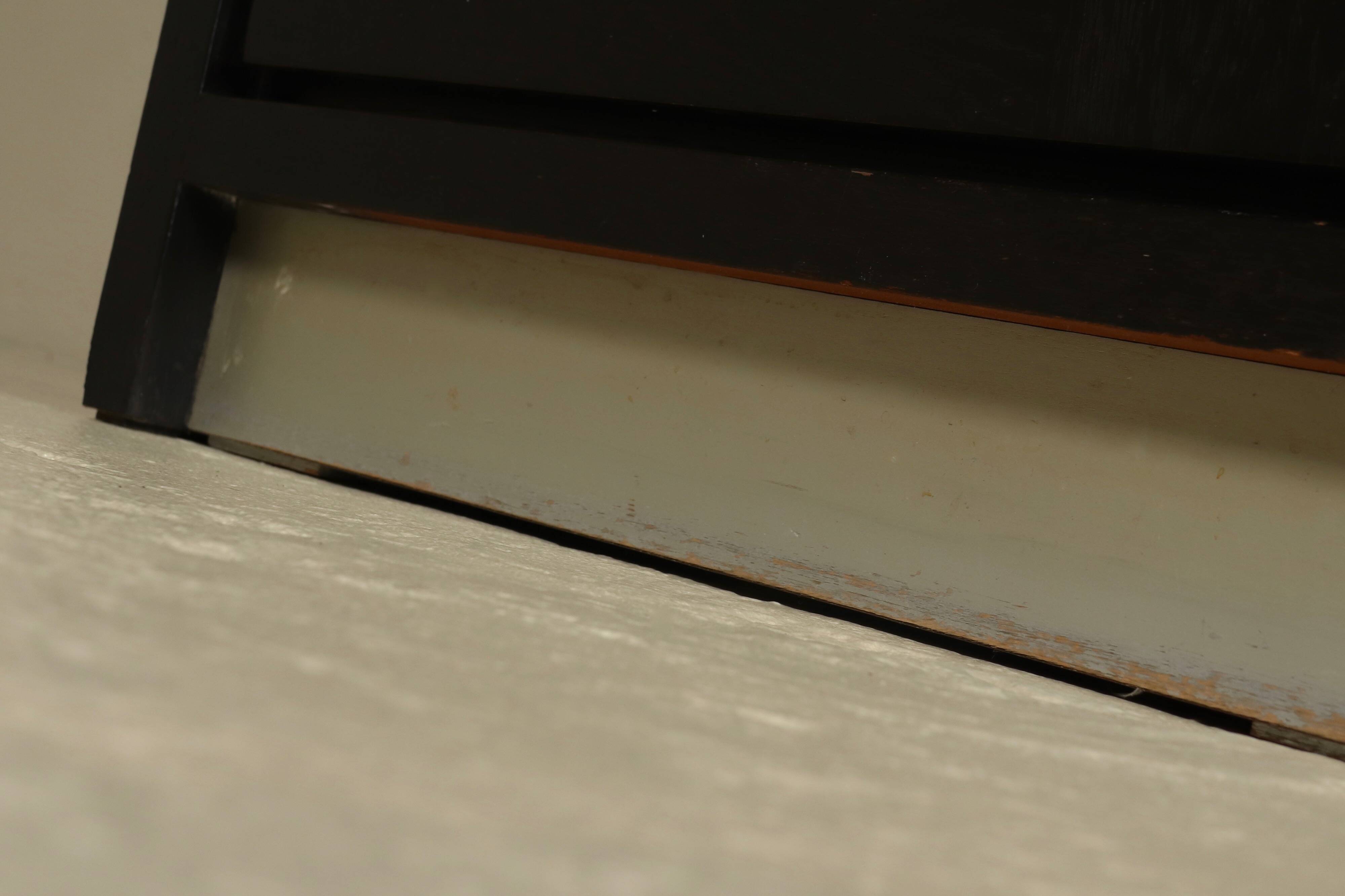 Brutalist Cabinet with Graphic Patterned Doors Belgium 1970s