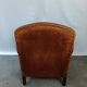 Vintage Sheepskin Club Chair - Raw Patina, Man Cave Essential