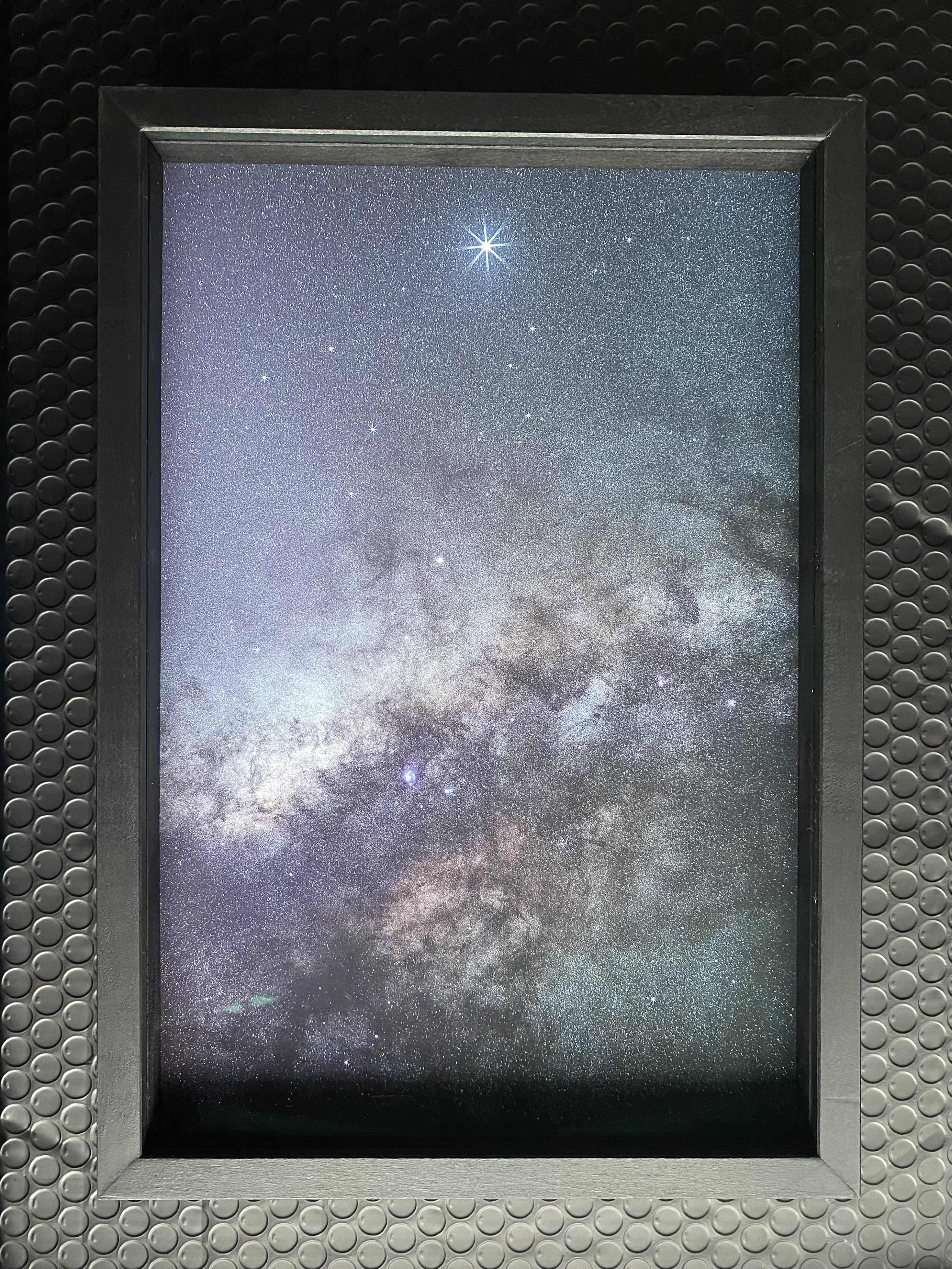 Jupiter and Milky Way, photographie encadrée