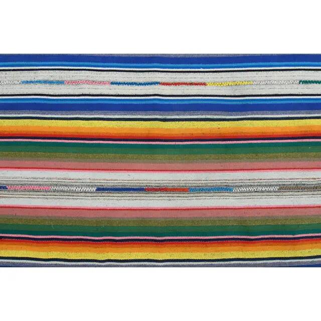 Tapis vintage turc Oushak fait à la main en laine et coton, années 1970