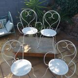 Lot of wrought iron chairs and armchairs