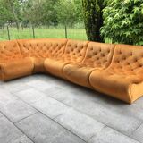 modular velvet sofa from the 70s