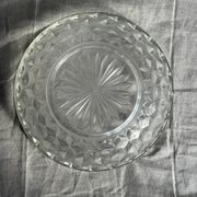 Petit saladier en verre vintage à motif de cubes