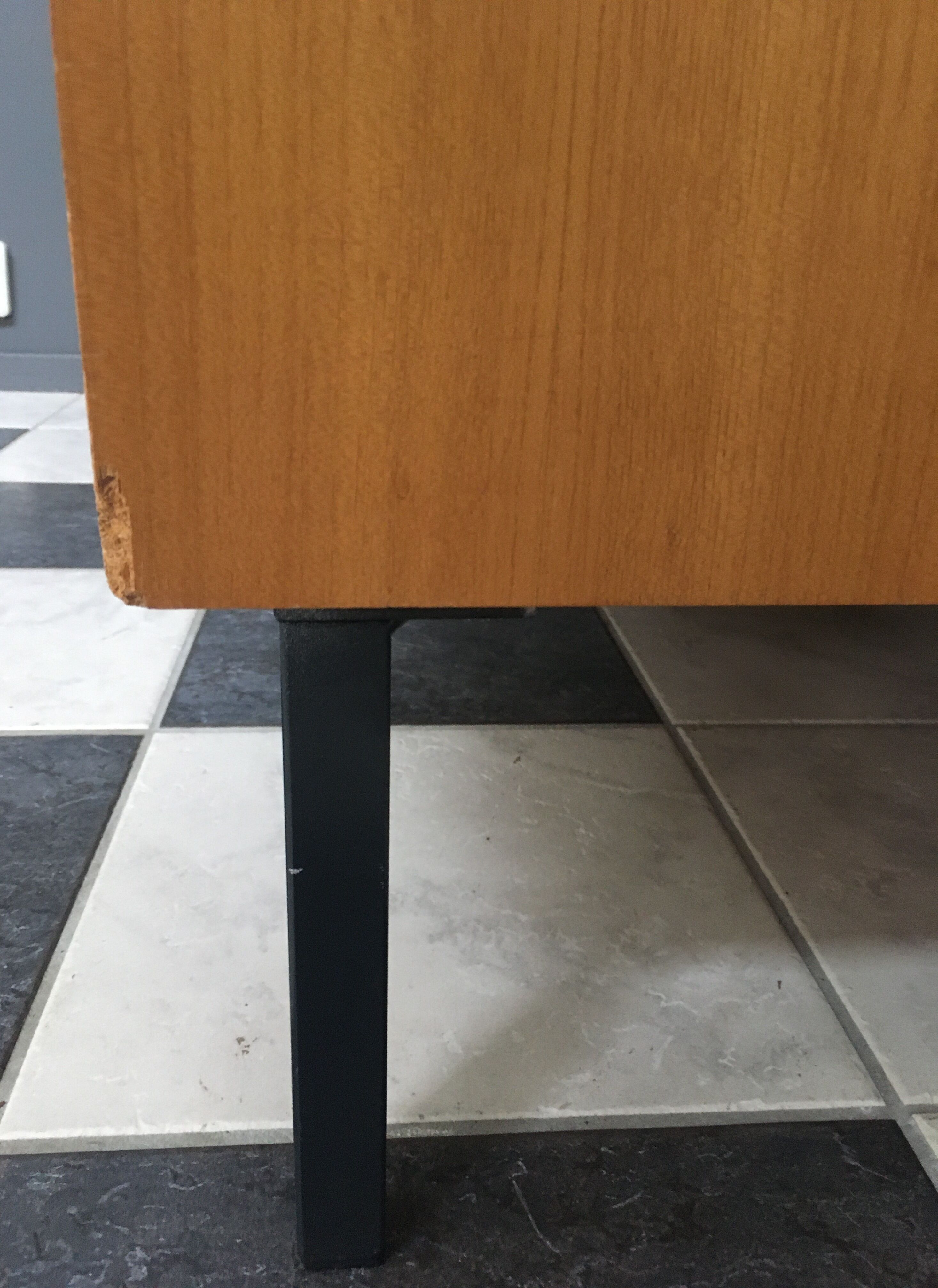 Blond wood sideboard cabinet 1970s