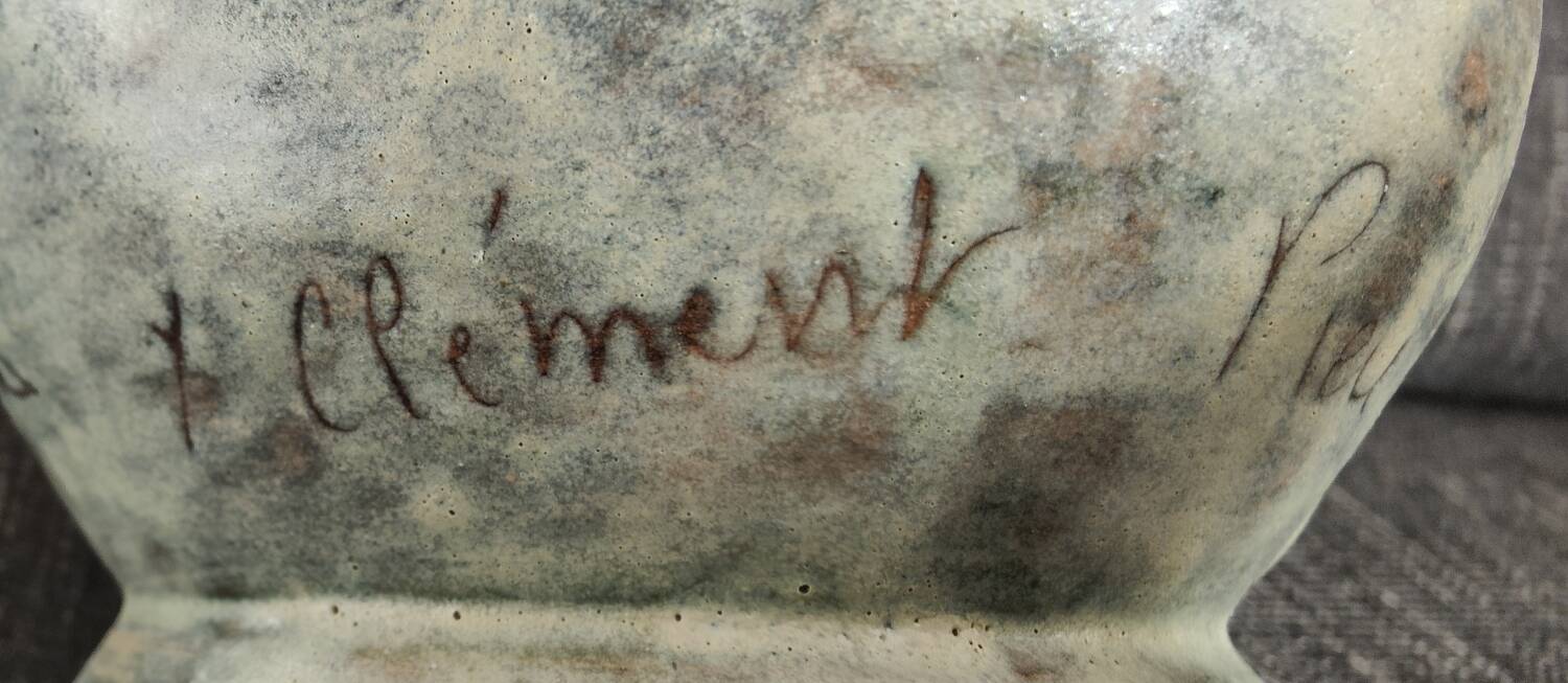 Ceramic vase signed Yves Clément