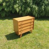 Compass feet chest of drawers