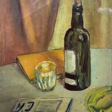 Painting "Still life with the bottle" HST signed 1938