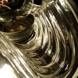 Sculptural modernist glass wall lamp from Peill & Putzler, Germany 1960s