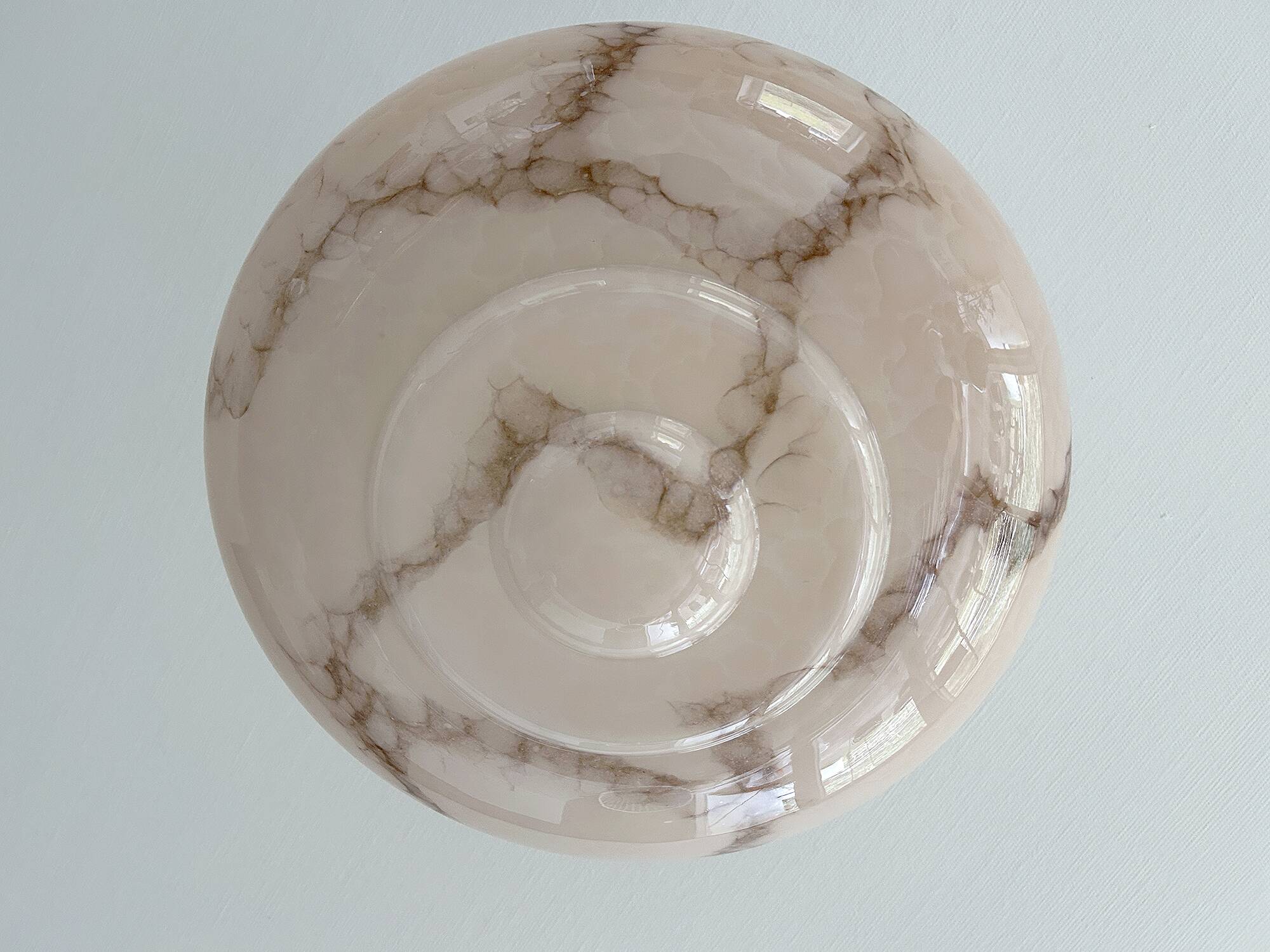 Art Deco Pink Glass Bakelite Pendant Light