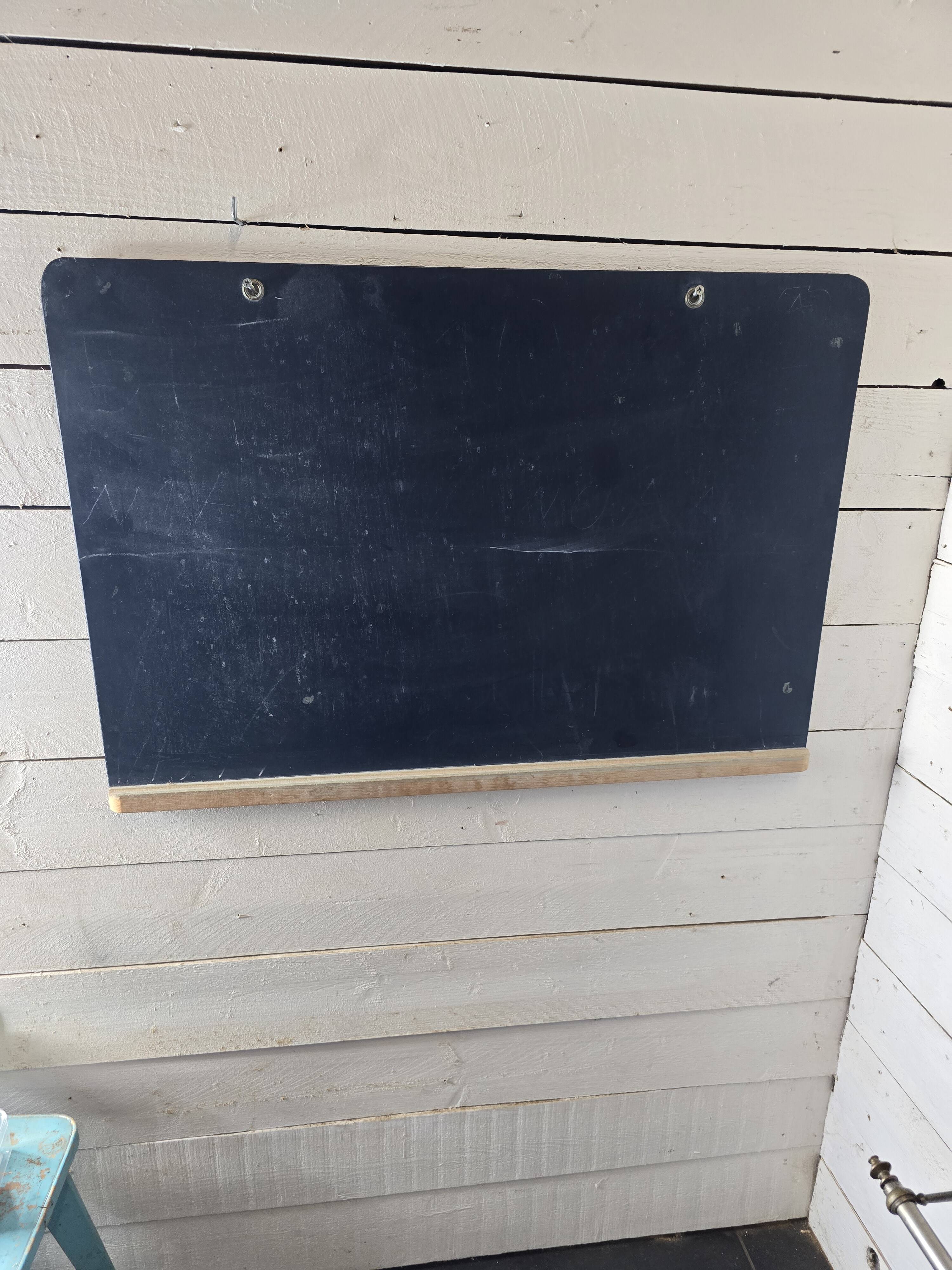 School board with chalk holder
