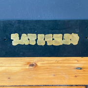 GOLD & BLACK Vintage SECRETARY Glass Sign from1970's Original MAN CAVE